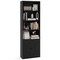 Costway 71" Farmhouse Bookcase with Doors with 6 Shelves & 2-Door Cabinet for Bedroom White/Black